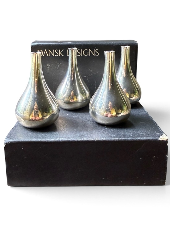 Dansk Other - VINTAGE DANSK DESIGNS SILVER ONION CANDLE HOLDERS - SET OF 4